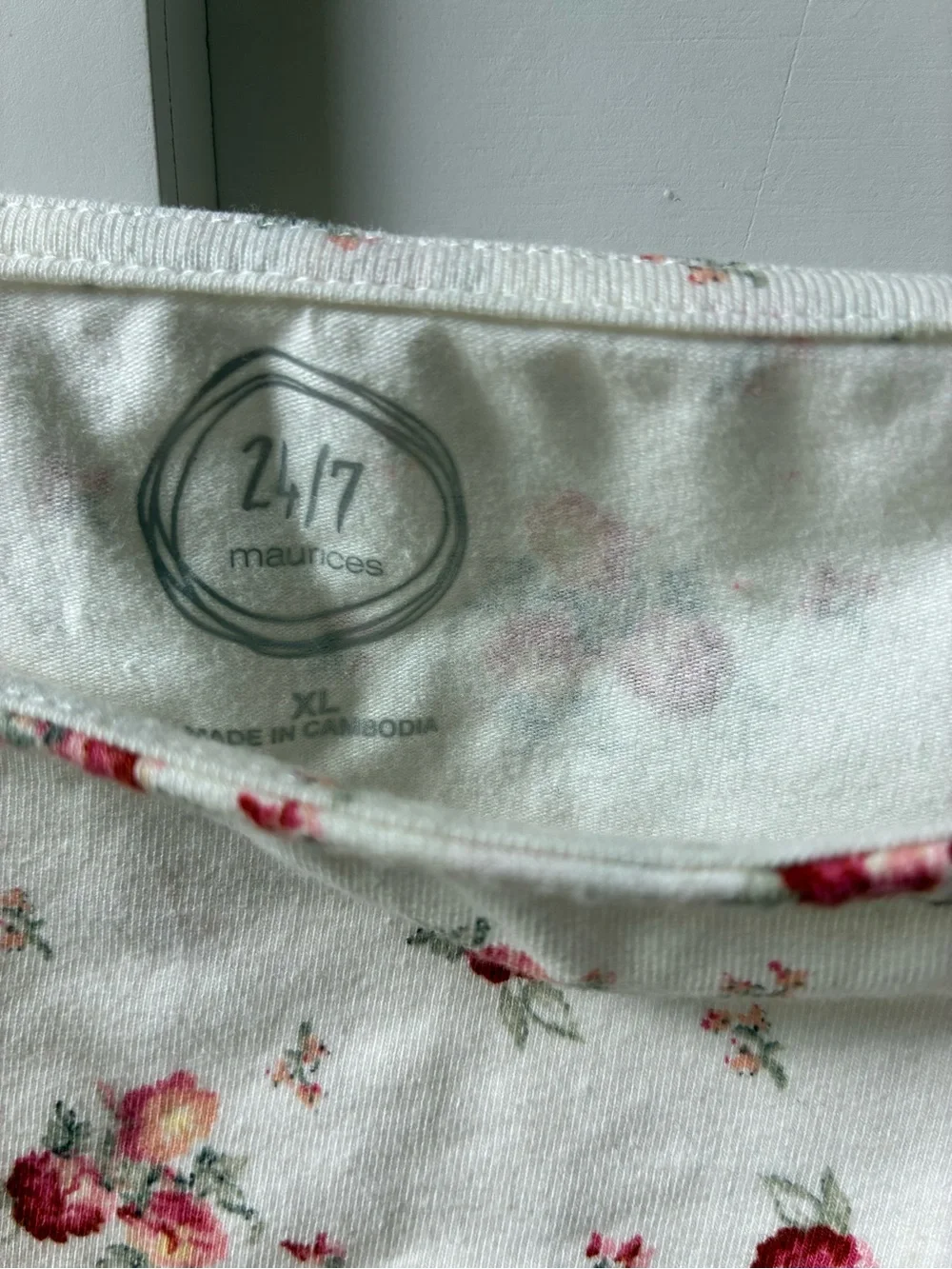 Maurices Floral Cottagecore Square Neck Top Size XL